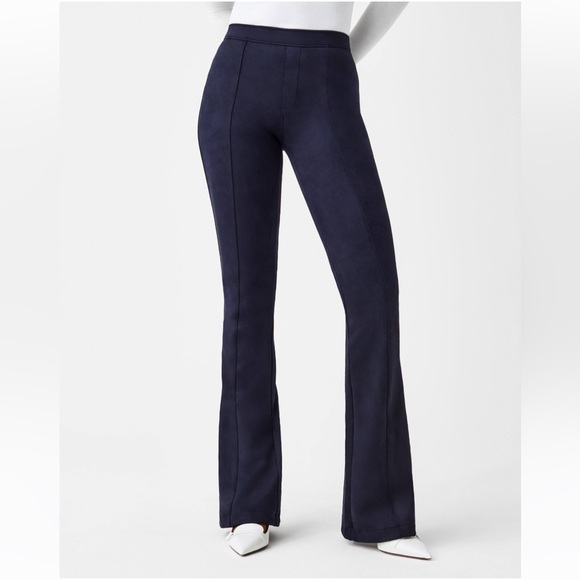 SPANX Pants - Spanx Faux Suede Flare Pants | Navy Spanx Pants | Spanx Pants